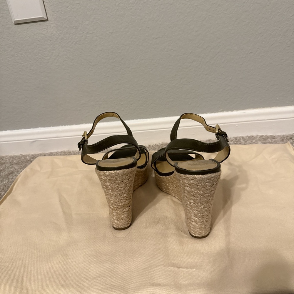 Michael Kors Olive Wedge Sandals